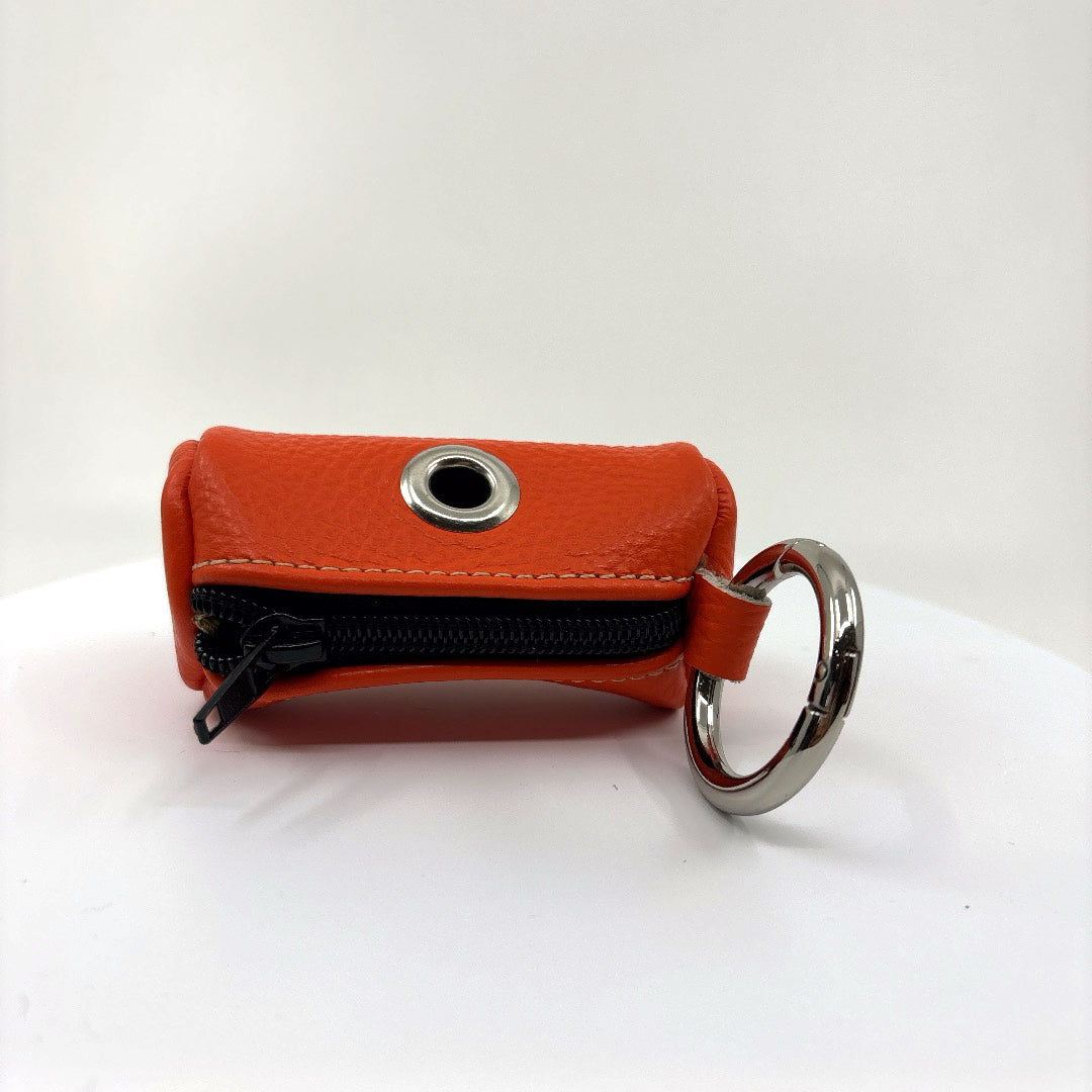 Petite bourse cuir souple Bourse Orange vitamine