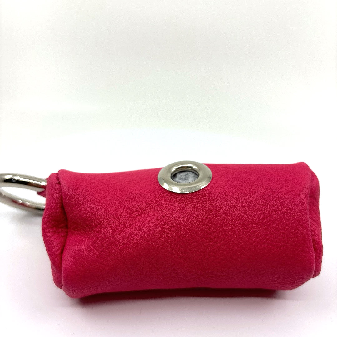 Petite Bourse cuir rose acidulé