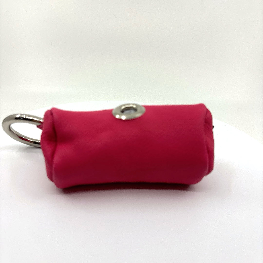 Petite Bourse cuir rose acidulé