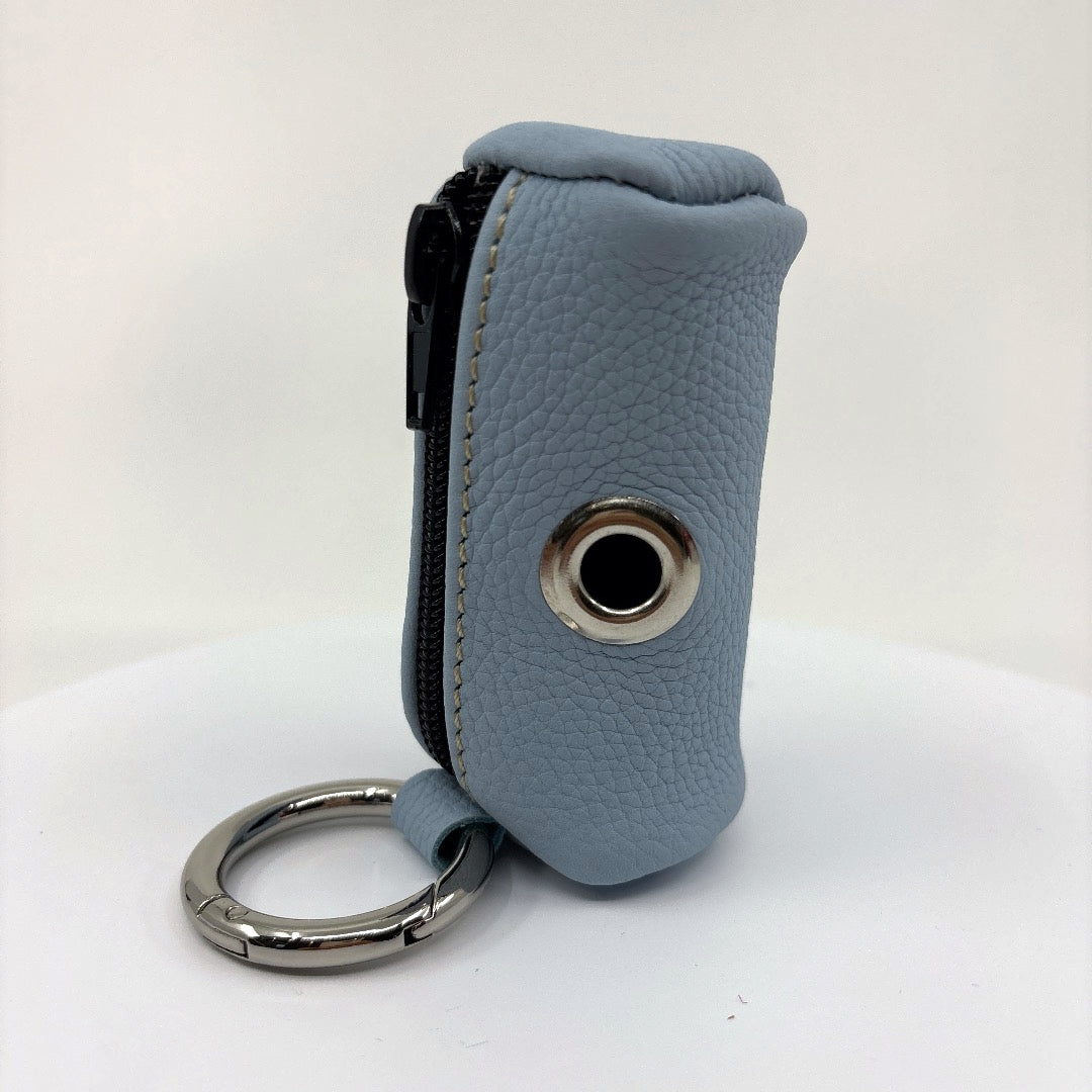 Harnais cuir souple confortable et chic bleu baby vendu avec sa laisse