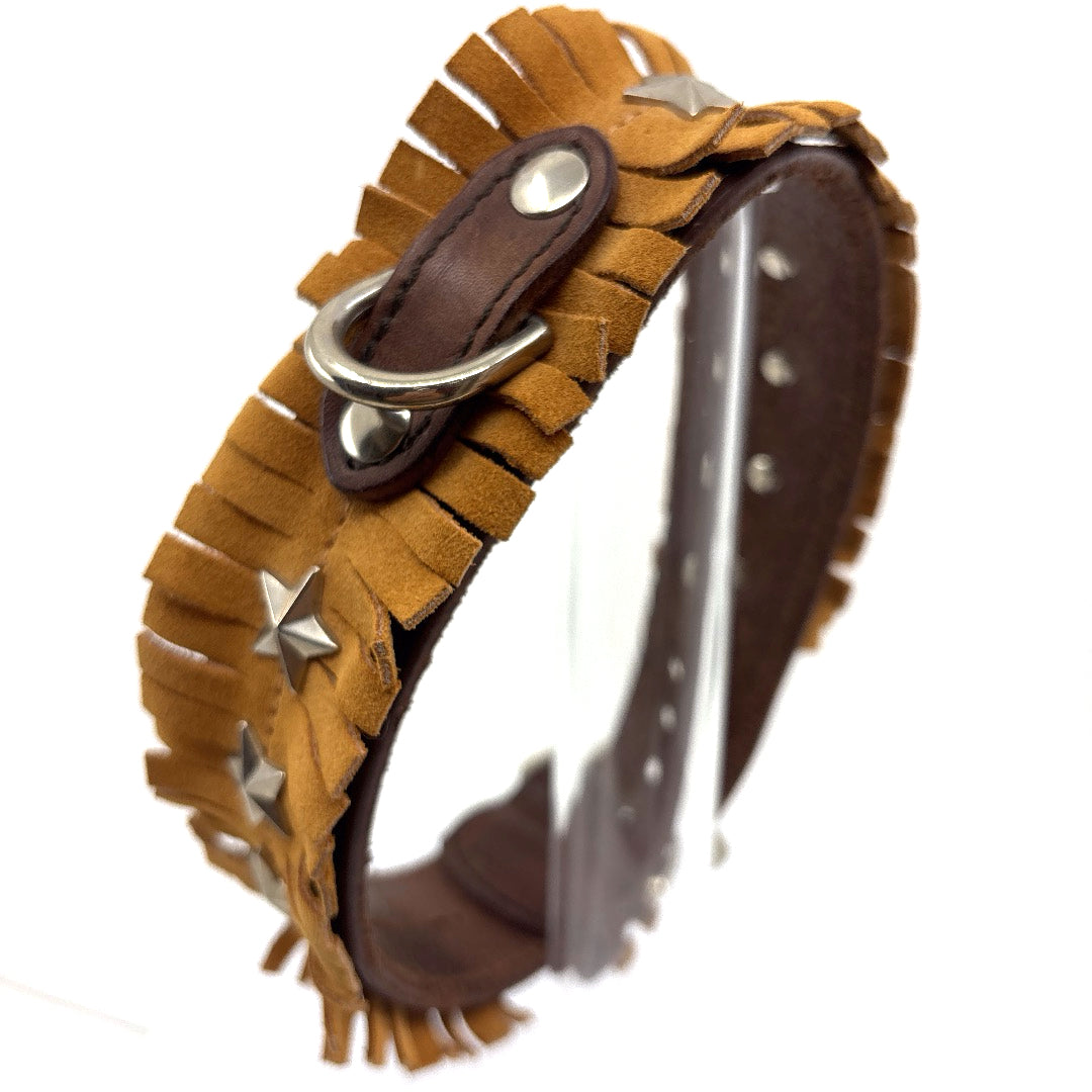 COLLIER INCAS BI-COLOR ÉTOILÉ FAIT MAINS TAILLE 40 A 47 CM LARGEUR 5 CM CHIEN TAILLE MOYENNE