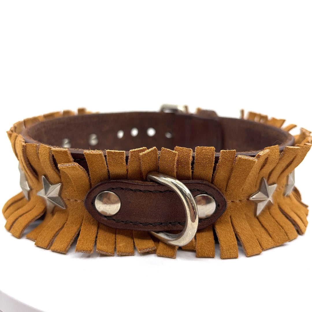 COLLIER INCAS BI-COLOR ÉTOILÉ FAIT MAINS TAILLE 40 A 47 CM LARGEUR 5 CM CHIEN TAILLE MOYENNE